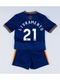 Billige Newcastle United Tino Livramento #21 Tredjedraktsett Barn 2025-26 Kortermet (+ Korte bukser)